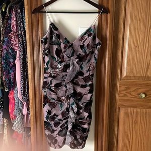 Aiden by Aiden Mattox purple floral dress, size 4